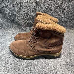 Sorel Suede Wool Lined Snow Boots Size 8 Womens